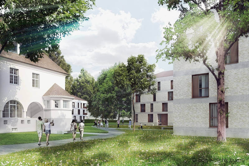 Visualisierung der Wohnungen im Jugendstilpark München von QUARTERBACK