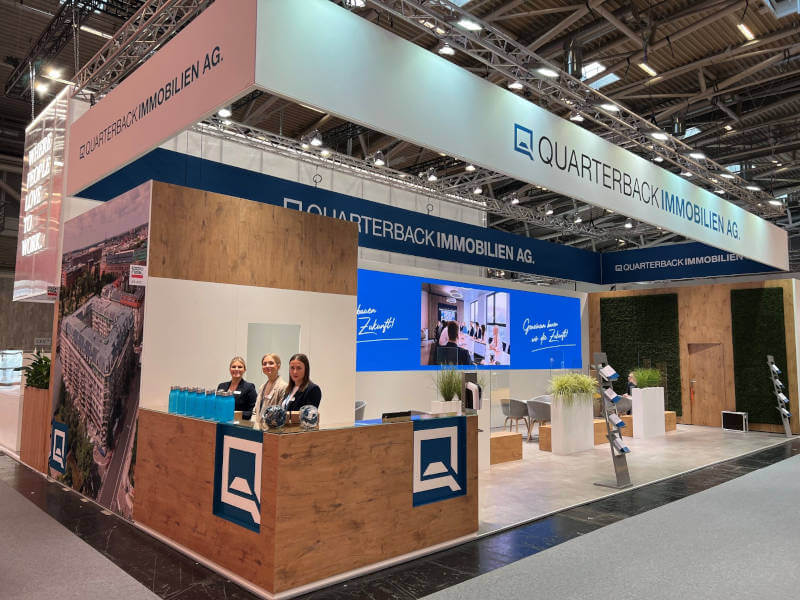 Der Stand der QUARTERBACK Immobilien AG bei der diesjährigen EXPO REAL
