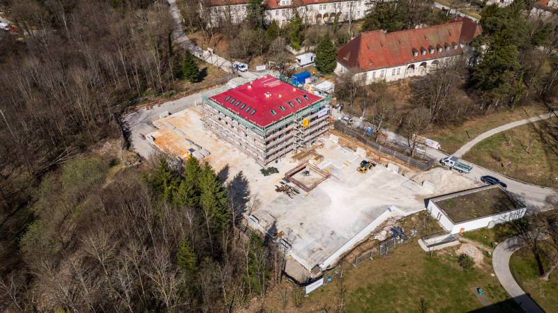 Blick auf den Rohbau im QUARTERBACK-Projekt Le Village